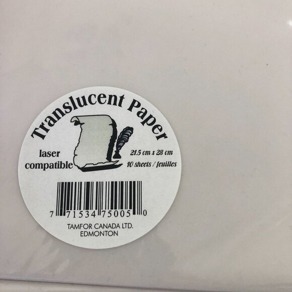 10 Blank Sheets Translucent Velum Paper - Art Crafts, Tracing, Invitations, card - Picture 5 of 6